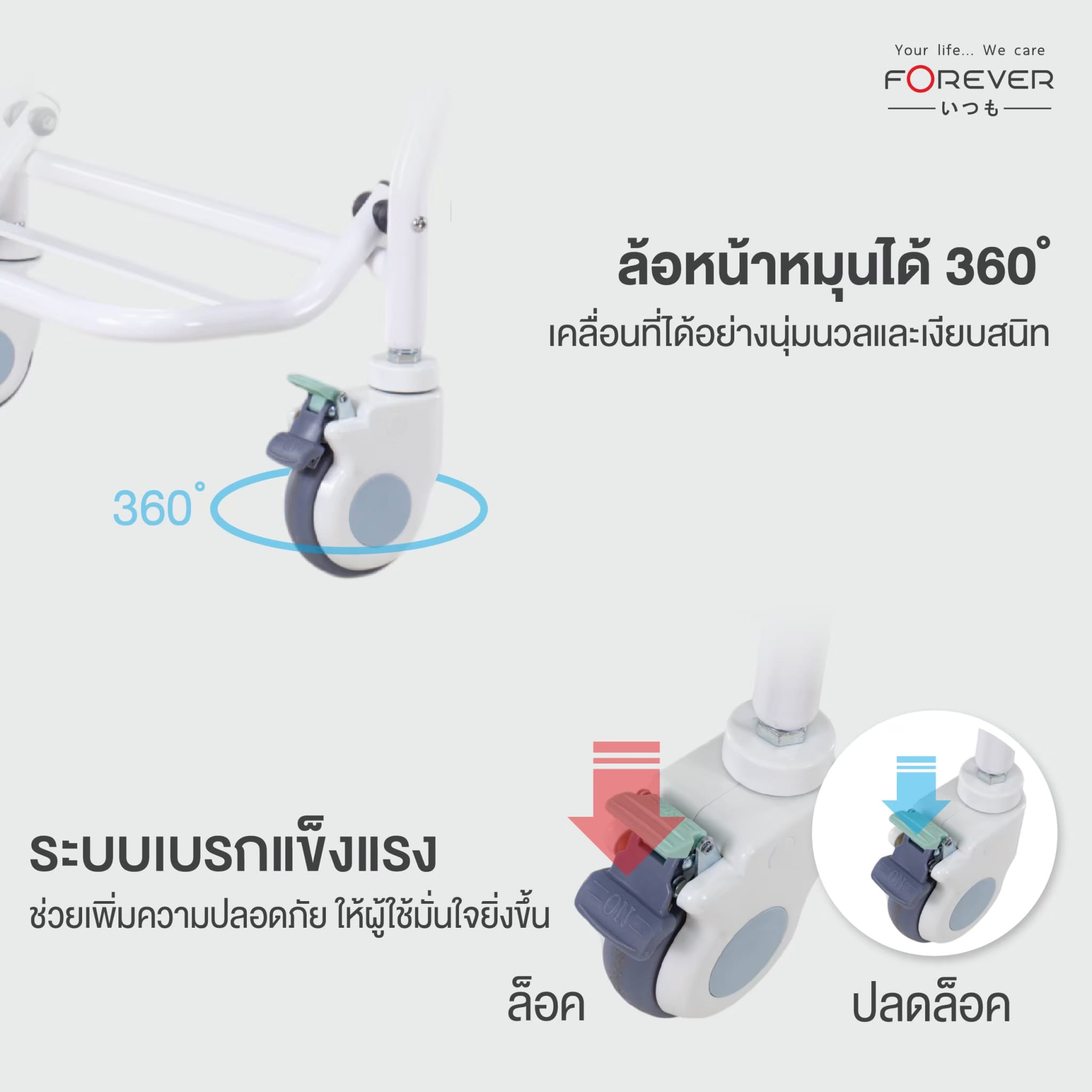 รถเข็นนั่งถ่าย FOREVER COMMODE_5